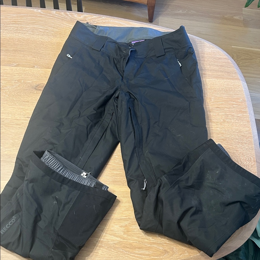 Patagonia Snow Pants Women's M Black Insulated Ski Snowboard Winter